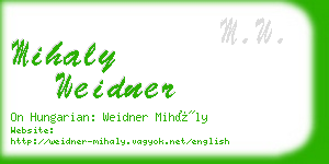mihaly weidner business card